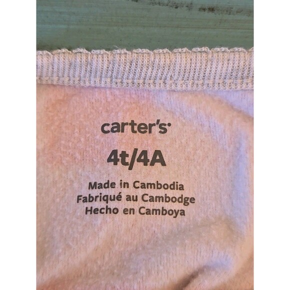 Carter's Puppy Face Long Sleeve Sleeper Size 4T Zippered Footie PJs Girl Toddler - Picture 4 of 13